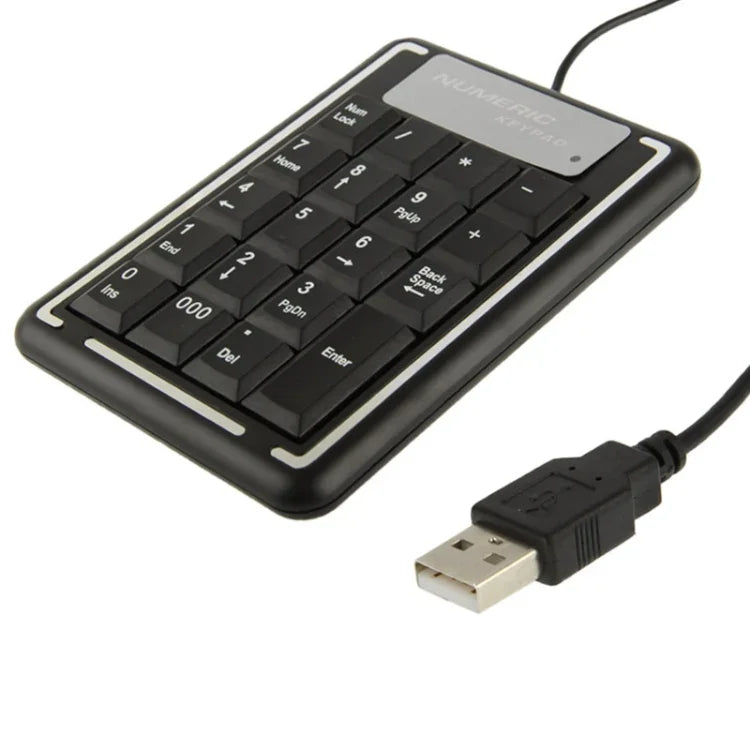 แป้นพิมพ์ตัวเลขสำหรับโน้ตบุ๊ก USB แบบไม่ซิงโครไนซ์ 19 ปุ่ม, 19 ปุ่ม
