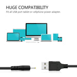 สายไฟ USB ตัวผู้ไป DC 2.5 x 0.7 มม. ความยาว: 1.2 ม.