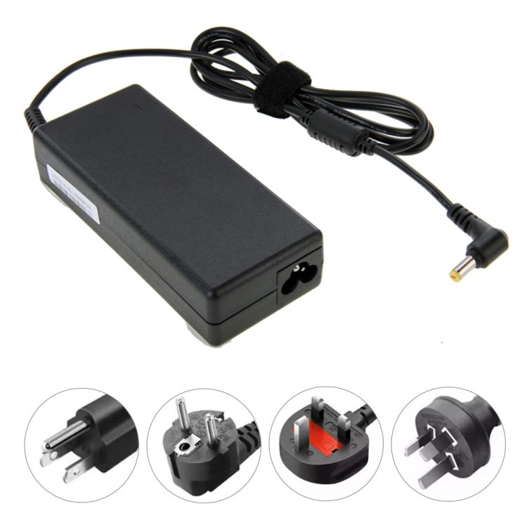 อะแดปเตอร์ไฟ AC ขนาดเล็ก PA-1750-04 90W 19V 4.74A สำหรับโน้ตบุ๊ก Acer / Toshiba, หัวปลั๊กออก: 5.5 มม. x 1.7 มม.