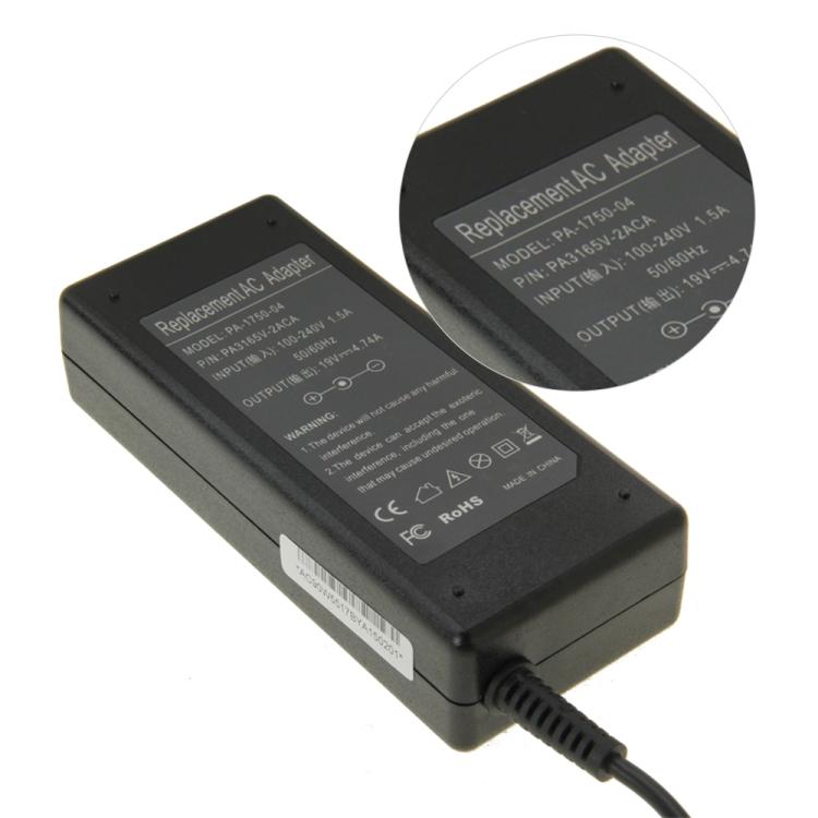 อะแดปเตอร์ไฟ AC ขนาดเล็ก PA-1750-04 90W 19V 4.74A สำหรับโน้ตบุ๊ก Acer / Toshiba, หัวปลั๊กออก: 5.5 มม. x 1.7 มม.
