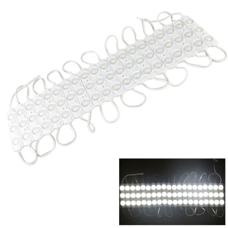 ไฟ LED SMD 5730 3 ดวง 20 ชุด มุม 180 องศา แสงขาวอุ่นสูง, DC 12V, รหัส S-LED-0395W, S-LED-0395WW
