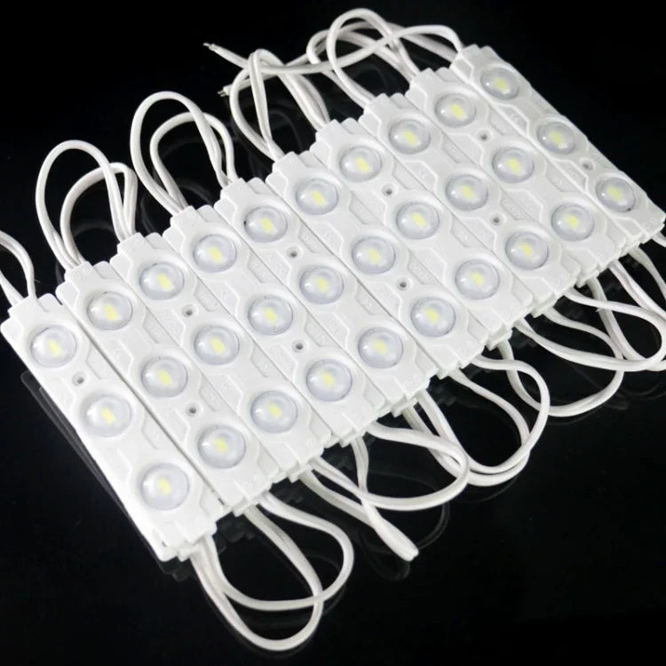 ไฟ LED SMD 5730 3 ดวง 20 ชุด มุม 180 องศา แสงขาวอุ่นสูง, DC 12V, รหัส S-LED-0395W, S-LED-0395WW
