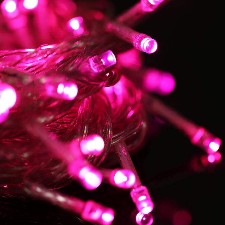ไฟ LED 100 ดวง พร้อมตัวควบคุม เอฟเฟกต์กระพริบ / จาง / ไล่ตาม, AC 220V, ปลั๊ก EU, ไฟสีเขียว, ไฟสีขาว, ไฟสีแดง, ไฟสีส้ม, ไฟสีน้ำเงิน, ไฟสีชมพู, ไฟสีม่วง, ไฟสีเหลือง