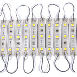 ไฟ LED SMD 5050 3 ดวง 20 ชุด แสงขาวอุ่น, DC 12V