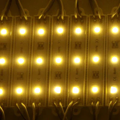 ไฟ LED SMD 5050 3 ดวง 20 ชุด แสงขาวอุ่น, DC 12V
