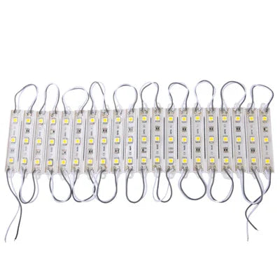 ไฟ LED SMD 5050 3 ดวง 20 ชุด แสงขาวอุ่น, DC 12V