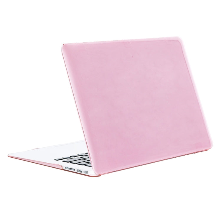 เคสแข็งคริสตัลป้องกันสำหรับ MacBook Air 13.3 นิ้ว A1466 2012-2017 / A1369 2010-2012 สีชมพู