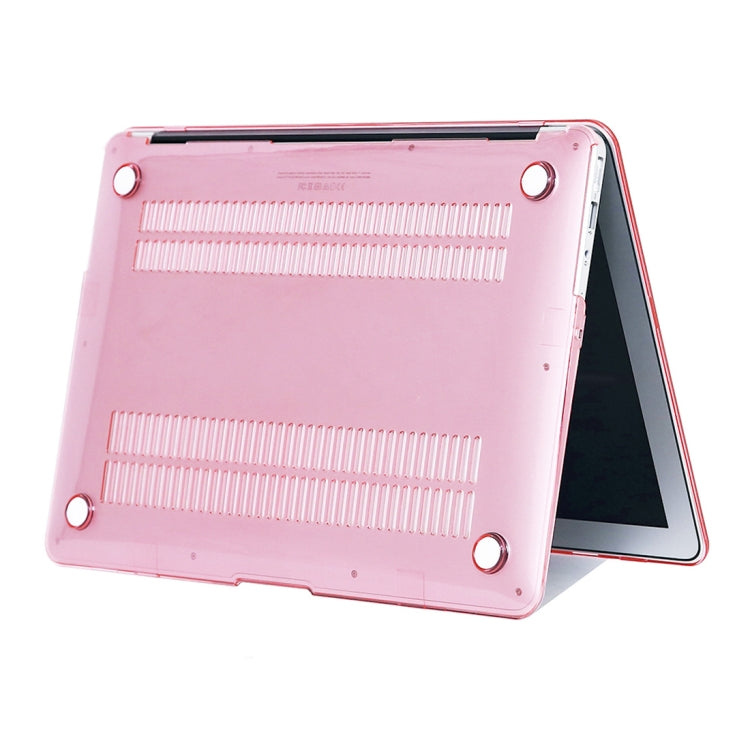 เคสแข็งคริสตัลป้องกันสำหรับ MacBook Air 13.3 นิ้ว A1466 2012-2017 / A1369 2010-2012 สีชมพู
