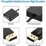 อะแดปเตอร์ DisplayPort ตัวผู้ เป็น DVI 24+5 ตัวเมีย, ความยาวสาย: 12 ซม., DP ตัวผู้ เป็น DVI 24+5 ตัวเมีย
