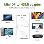 สาย Mini DisplayPort เป็น HDMI ตัวผู้, ความยาว: 1.5 ม., Mini DP เป็น HDMI ตัวผู้