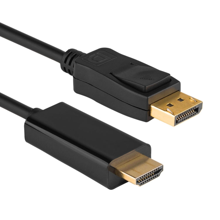 สาย DisplayPort ตัวผู้ เป็น HDMI ตัวผู้, ความยาวสาย: 1.8 ม., DP เป็น HDMI ตัวผู้ สีดำ