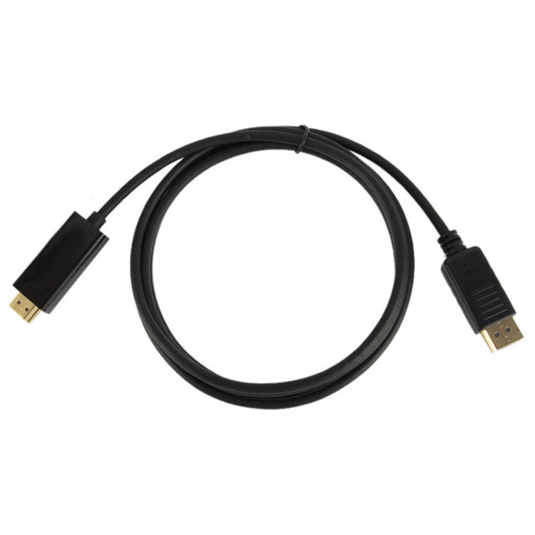 สาย DisplayPort ตัวผู้ เป็น HDMI ตัวผู้, ความยาวสาย: 1.8 ม., DP เป็น HDMI ตัวผู้ สีดำ