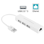 อะแดปเตอร์เครือข่ายอีเธอร์เน็ต USB 2.0 พร้อม HUB USB 3 พอร์ต, USB