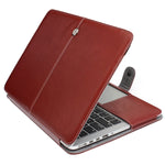 เคสหนังโน้ตบุ๊กพร้อมกระดุมสแน็ปสำหรับ MacBook Pro Retina 13.3 นิ้ว