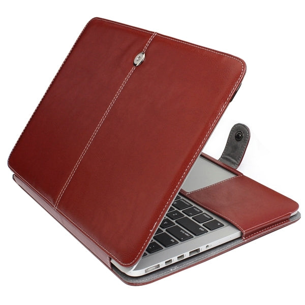 เคสหนังโน้ตบุ๊กพร้อมกระดุมสำหรับ MacBook Pro Retina ขนาด 15.4 นิ้ว