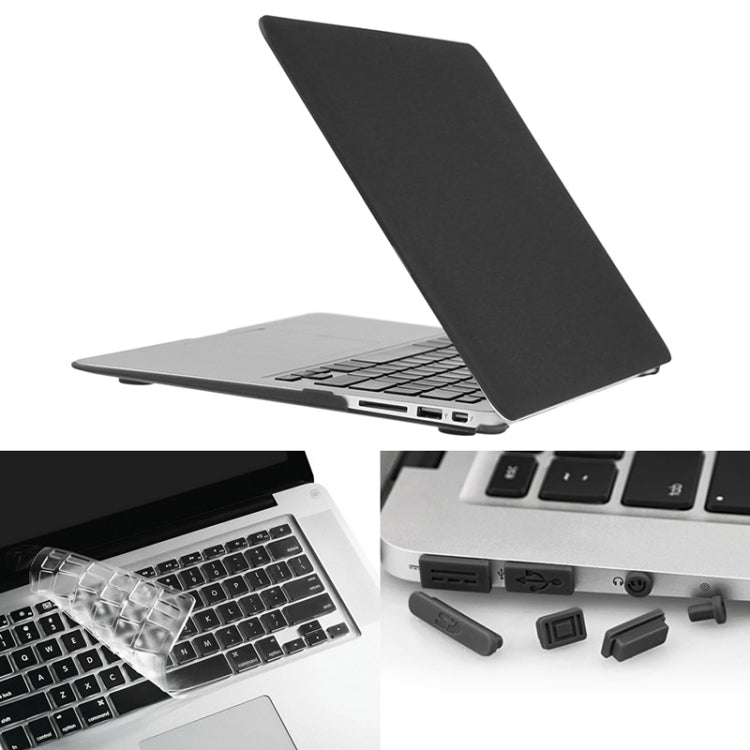 ENKAY สำหรับ Macbook Air ขนาด 13.3 นิ้ว (รุ่น US) / A1369 / A1466 เคสแข็งแบบฝ้าพร้อมที่ป้องกันคีย์บอร์ดและปลั๊กกันฝุ่นพอร์ต 3 in 1