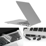 ENKAY สำหรับ Macbook Air ขนาด 13.3 นิ้ว (รุ่น US) / A1369 / A1466 เคสแข็งแบบฝ้าพร้อมที่ป้องกันคีย์บอร์ดและปลั๊กกันฝุ่นพอร์ต 3 in 1