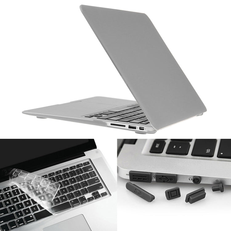 ENKAY สำหรับ Macbook Air ขนาด 13.3 นิ้ว (รุ่น US) / A1369 / A1466 เคสแข็งแบบฝ้าพร้อมที่ป้องกันคีย์บอร์ดและปลั๊กกันฝุ่นพอร์ต 3 in 1