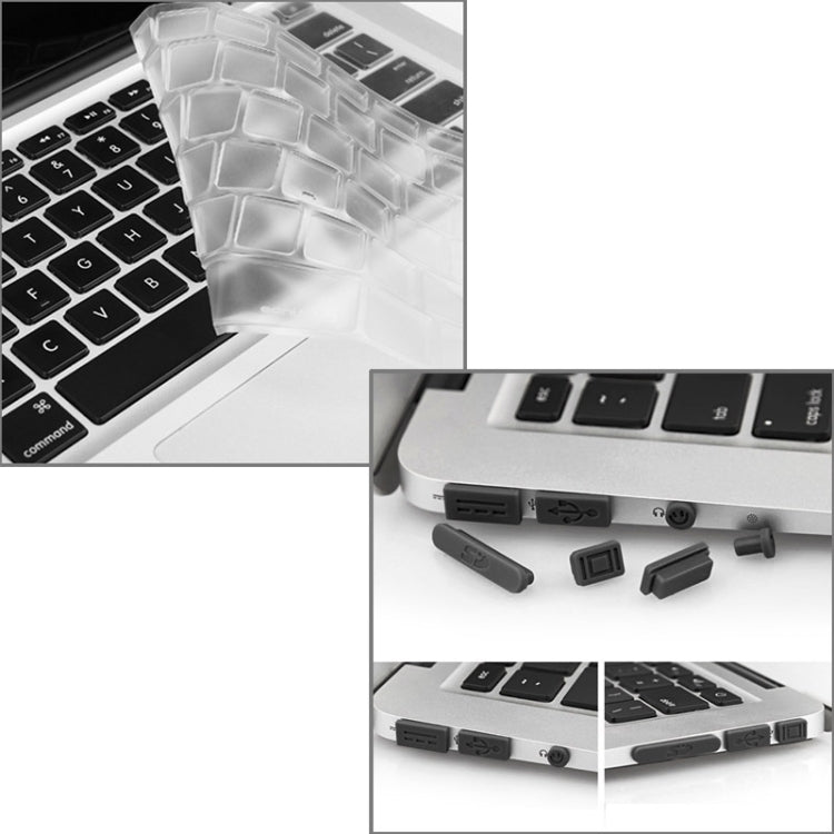 ENKAY สำหรับ Macbook Air ขนาด 13.3 นิ้ว (รุ่น US) / A1369 / A1466 เคสแข็งแบบฝ้าพร้อมที่ป้องกันคีย์บอร์ดและปลั๊กกันฝุ่นพอร์ต 3 in 1