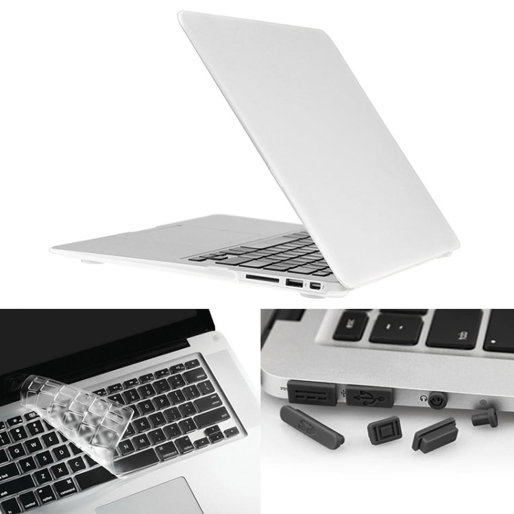 ENKAY สำหรับ Macbook Air ขนาด 13.3 นิ้ว (รุ่น US) / A1369 / A1466 เคสแข็งแบบฝ้าพร้อมที่ป้องกันคีย์บอร์ดและปลั๊กกันฝุ่นพอร์ต 3 in 1