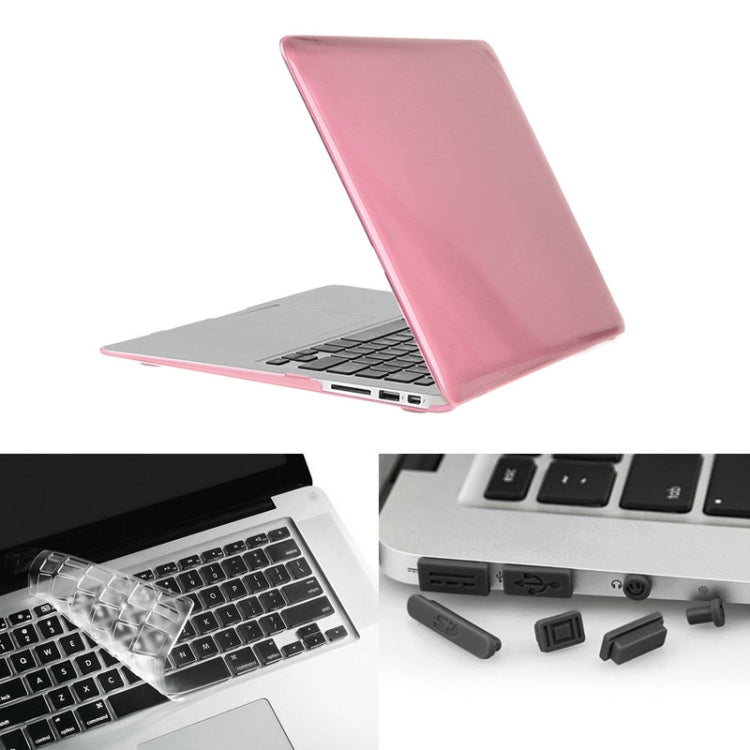 ENKAY สำหรับ Macbook Air 11.6 นิ้ว (เวอร์ชัน US) / A1370 / A1465 เคสแข็งคริสตัล 3 in 1 พร้อมที่ป้องกันคีย์บอร์ดและปลั๊กกันฝุ่นพอร์ต