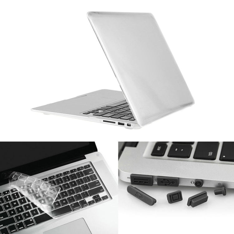 ENKAY สำหรับ Macbook Air 11.6 นิ้ว (เวอร์ชัน US) / A1370 / A1465 เคสแข็งคริสตัล 3 in 1 พร้อมที่ป้องกันคีย์บอร์ดและปลั๊กกันฝุ่นพอร์ต