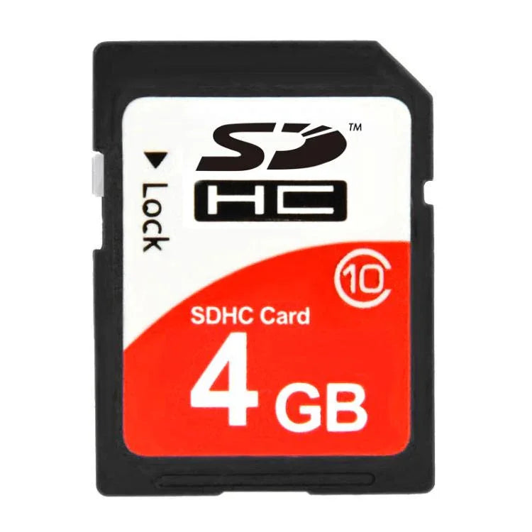 การ์ดหน่วยความจำกล้อง SDHC Class 10 ความเร็วสูง 4GB (ความจุจริง 100%), 4GB