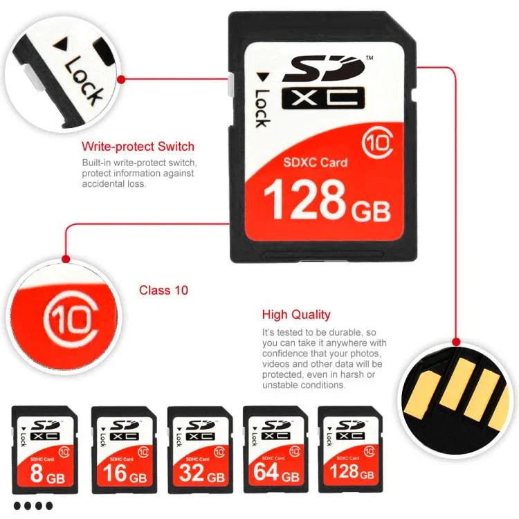 การ์ดหน่วยความจำกล้อง SDHC Class 10 ความเร็วสูง 4GB (ความจุจริง 100%), 4GB