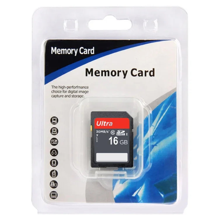 การ์ดหน่วยความจำกล้อง SDHC Class 10 ความเร็วสูงพิเศษ 16GB (ความจุจริง 100%), 16GB