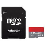 การ์ดหน่วยความจำ TF/Micro SDHC UHS-1(U1) ความเร็วสูง Class 10 256GB, เขียน: 15mb/s, อ่าน: 30mb/s (ความจุจริง 100%), 256GB