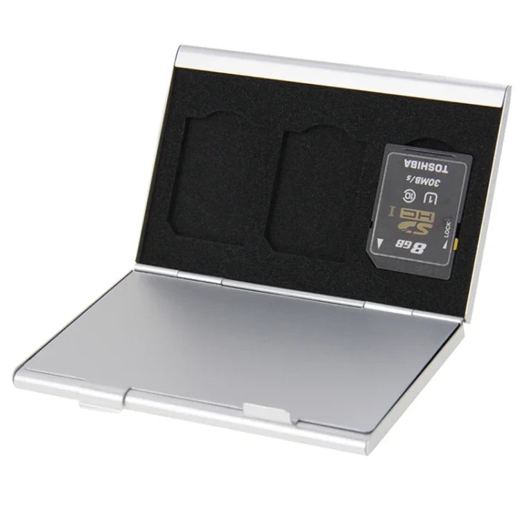 กล่องใส่การ์ดหน่วยความจำ 2x 3 in 1 สำหรับการ์ด SD, ขนาด: 93mm (L) x 62mm (W) x 10mm (H)