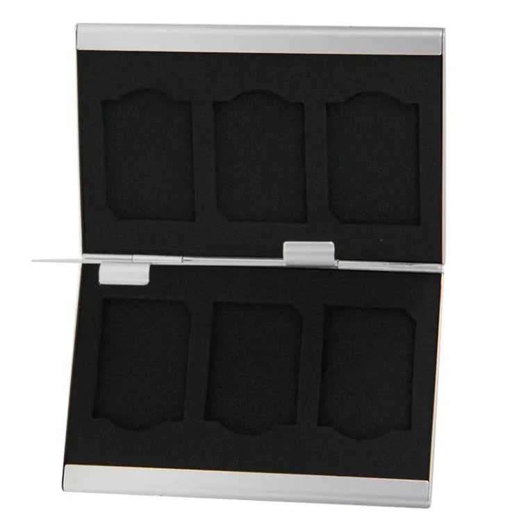 กล่องใส่การ์ดหน่วยความจำ 2x 3 in 1 สำหรับการ์ด SD, ขนาด: 93mm (L) x 62mm (W) x 10mm (H)