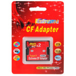 อะแดปเตอร์การ์ดหน่วยความจำ Micro SD เป็น CF Compact Flash แบบ 2 ช่อง, 2 ช่อง