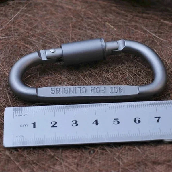 2PCS Multi-function High Quality Aluminum Alloy D Shape Camping  Hang Buckle Carabiner, 2PCS Aluminum Alloy