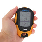 เครื่องวัดความสูงดิจิทัล LCD SUNROAD อเนกประสงค์ พร้อมเข็มทิศ บารอมิเตอร์ เทอร์โมมิเตอร์ ไฮโกรมิเตอร์ พยากรณ์อากาศ ไฟฉาย LED และนาฬิกา อเนกประสงค์