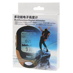 เครื่องวัดความสูงดิจิทัล LCD SUNROAD อเนกประสงค์ พร้อมเข็มทิศ บารอมิเตอร์ เทอร์โมมิเตอร์ ไฮโกรมิเตอร์ พยากรณ์อากาศ ไฟฉาย LED และนาฬิกา อเนกประสงค์
