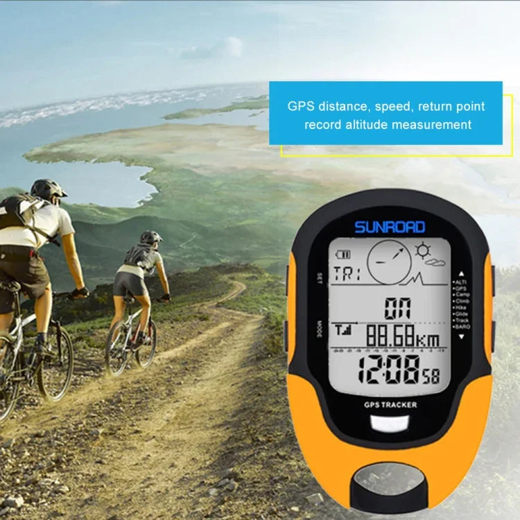 เครื่องวัดความสูงดิจิทัล LCD SUNROAD อเนกประสงค์ พร้อมเข็มทิศ บารอมิเตอร์ เทอร์โมมิเตอร์ ไฮโกรมิเตอร์ พยากรณ์อากาศ ไฟฉาย LED และนาฬิกา อเนกประสงค์