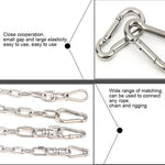 M5 Stainless Steel Carabiner Spring Hook Multi-tool Mountaineering Buckle Lock Camping Hook Rope, Inner Diameter: 4.9mm, M5