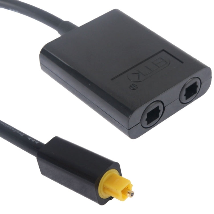 อะแดปเตอร์สายแยกสัญญาณเสียงไฟเบอร์ออปติก Toslink ดิจิทัล EMK 1 ต่อ 2 สำหรับเครื่องเล่น DVD, 1 ต่อ 2