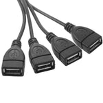 สายขยายอีเทอร์เน็ต USB 2.0 CAT5 / CAT5E / CAT6 RJ45 เป็น USB 4 พอร์ต สำหรับ LAN, อะแดปเตอร์รีพีตเตอร์