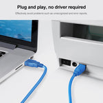 สายข้อมูลเครื่องพิมพ์ USB 1.1 ตัวผู้เป็นตัวผู้ ความยาว 1.8 เมตร