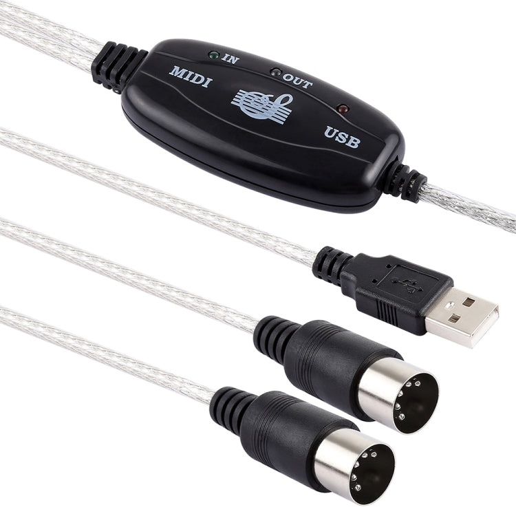 สายอะแดปเตอร์แปลง USB เป็น MIDI สำหรับเปียโนไฟฟ้า ความยาว 1.8m