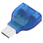 อะแดปเตอร์ USB ตัวผู้เป็น PS/2 ตัวเมีย สำหรับเมาส์ / คีย์บอร์ด USB ตัวผู้เป็น 2 PS/2 ตัวเมีย