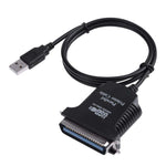 สายอะแดปเตอร์ USB เป็น Parallel 1284 36 พิน ความยาวสาย 1m USB 2.0 เป็น IEEE1284 (สีดำ)