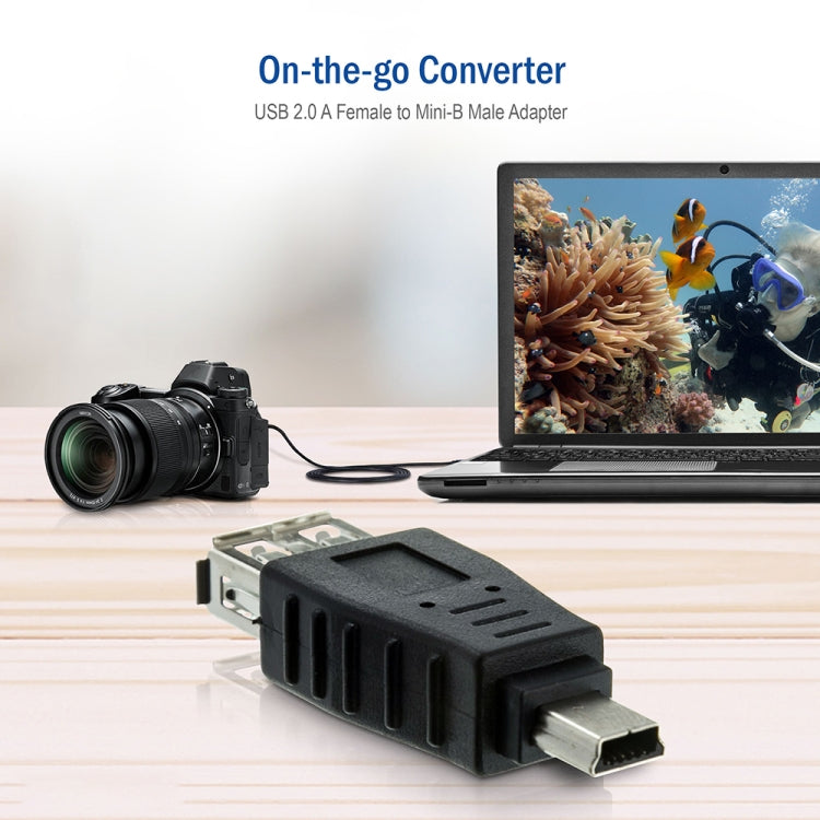 อะแดปเตอร์ USB 2.0 ตัวเมียเป็น Mini USB 5Pin ตัวผู้ (ฟังก์ชัน OTG)