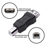 อะแดปเตอร์ USB 2.0 A ตัวเมียเป็น B ตัวผู้ ตัวแปลง AF เป็น BM สำหรับเครื่องพิมพ์