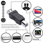 อะแดปเตอร์ USB 2.0 A ตัวเมียเป็น B ตัวผู้ ตัวแปลง AF เป็น BM สำหรับเครื่องพิมพ์