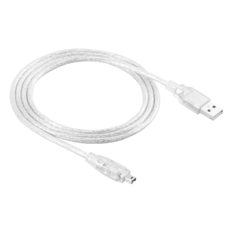 สาย USB 2.0 ตัวผู้ ถึง Firewire IEEE 1394 4 พิน ตัวผู้ iLink, ความยาว: 1.2m, USB AM ถึง 4 พิน (1.5m)