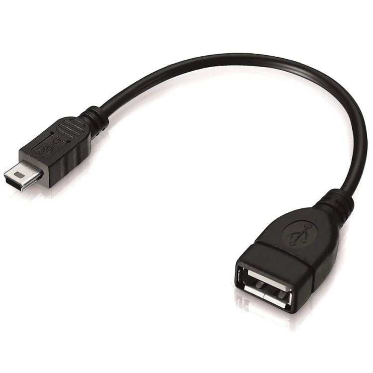 สายอะแดปเตอร์ Mini USB 5 พิน ถึง USB 2.0 AF OTG, Mini USB, 12 ซม. (สีดำ)