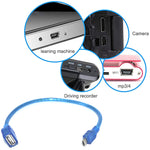 สายอะแดปเตอร์ Mini USB 5 พิน ถึง USB 2.0 AF OTG, ความยาว: 22 ซม. (สีน้ำเงิน), 22 ซม.